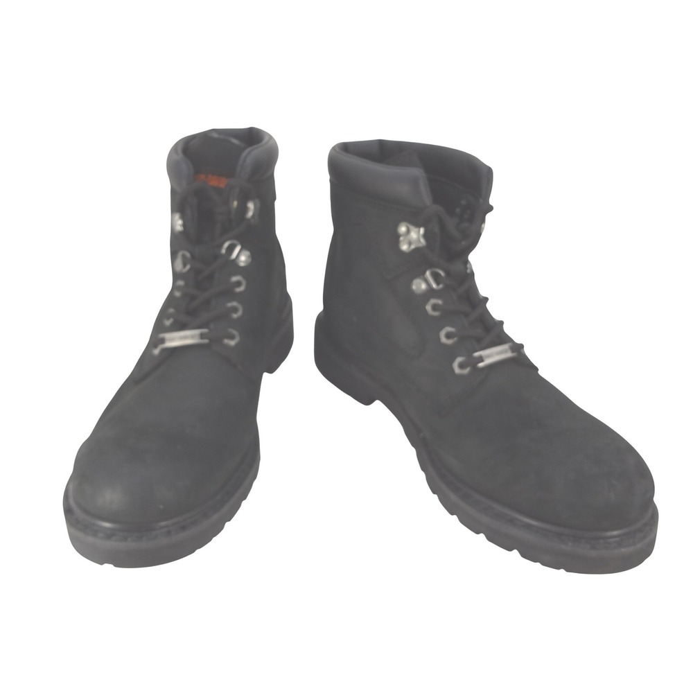 Harley-Davidson Badlands Mens Black‎ Leather Lace Up Biker Boots Size 9.5W